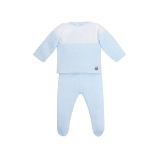 Minutus Jersey y Polaina bebé, Conjunto Alfa, 100% Algodón (Azul Celeste, 0-1 mes)
