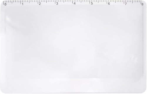 1 Pc Card Magnifying Glass - 3X Magnifiers Magnifying Glass - Portable Magnifying Glass - Pocket Magnifying Glass, Magnifying Card, Fire Starting Magnifying Lens for Home Outdoor, Visual Aids (White)