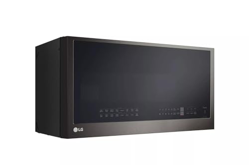Image of LG - 1.7 Cu. Ft. Convection Over-the-Range Microwave with Sensor Cooking and Air Fry - Black Stainless Steel