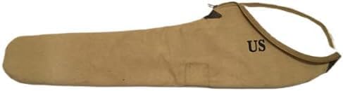 WWII U.S M1 Garand Canvas Carry Case with Carry Strap Fleece Lining - Khaki