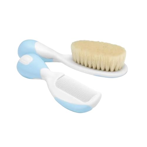PACK ESCOVA E PENTE + TESOURINHA - AZUL