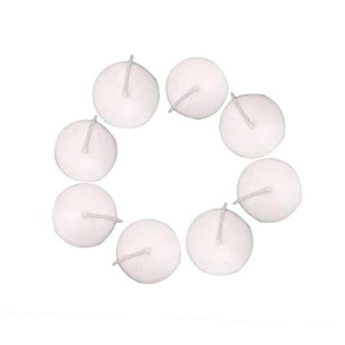 Garneck 10pcs Small Floating Candles 3.5cm Diameter Unscented for Wedding Decor New Year Christmas Long Burn Time