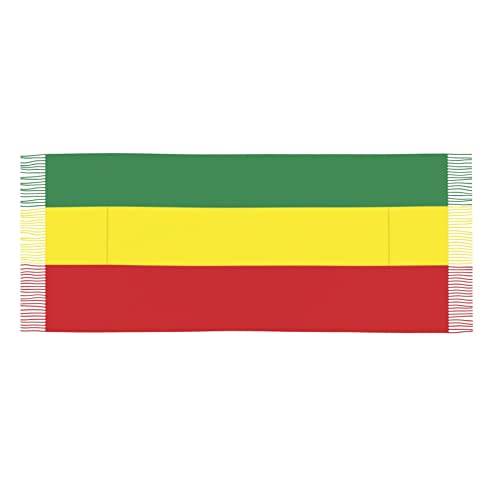 Ethiopian Flag Poncho Winter Large Scarf Shawl Bandana Neck Wrap For Women3