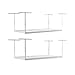 SafeRacks 4x8-2 Rack Package w/Accessory Hooks 24-45" Drop | White