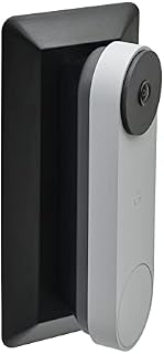 Aulbilly 35 Degree Angle Mount with Wall Plate for Google Nest Doorbell (Battery), Black
