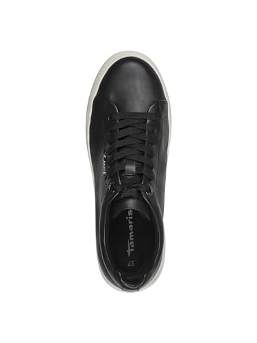 Tamaris Damen Sneaker Leder, schwarz, 37 EU – Ansicht 3