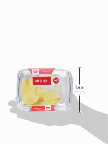 Emsa 505261 Butterdose, Kunststoff, 13.5 x 10 x 6 cm, Transparent/Weiß, Vienna Küche, Haushalt & Wohnen