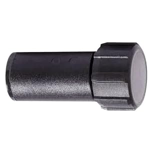DIG Compression End Flush Cap for Drip Tubing Size w/ .700 OD to .704 OD - Ideal for Drip Tubing & Dripline End Connections, Black Insert, 25 Pack,