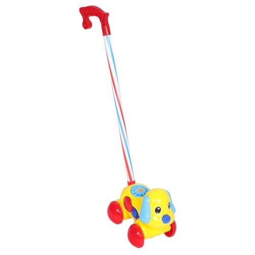 ibasenice Paseante Coche De Empuje para Bebés Juguete Perro Diseño Divertido Andador Seguro Aprendizaje Temprano y Caminar