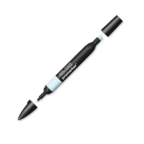 Image of Winsor & Newton Promarker, Alcohol Based Markers, Cool Aqua (C429), Double Tipped Drawing Marker Set for Artists, Graphic Designers, Illustrators - Chisel & Fine Twin Tip, Streak Free Coverage