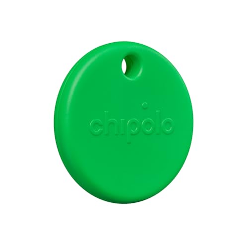 Chipolo POP Tracker Tag - Colorful, Compatible, Loud Bluetooth Tracker with Call Your Phone & Out of Range Alert, Works with Apple Find My or Google's Find My Device (Green)