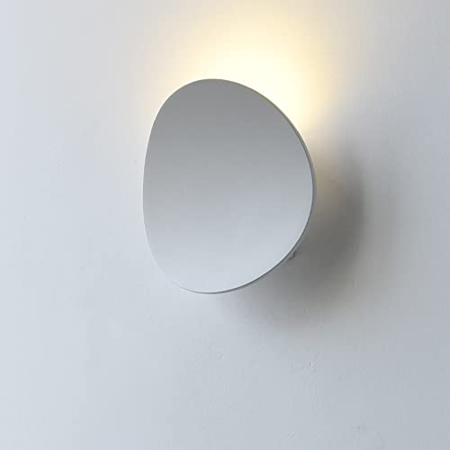 Runde Lampenkörper-Wandleuchte aus Aluminium-Druckguss 5W 3000K LED Energiesparende Wandleuchte Up Glow Design Personality Wandleuchten Wasserdichte und rostfreie Beleuchtung für den Außenbereich Cover