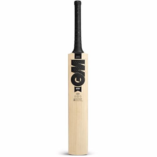 Image of SAG English Willow Cricket Bat, Professional, Natural Wood, Size 6, Leather Handle, Wide Edges 40-45 MM, with Free Bat Cover