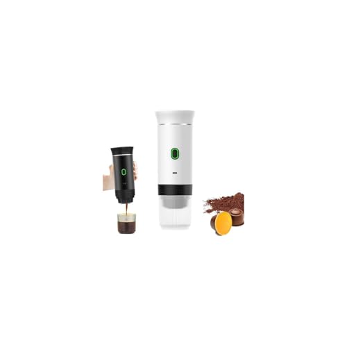 Mini Cafetera Portátil 3 En 1 Inalámbrica Autocalentable 12v Para Camping, Senderismo, Viajes y Uso Doméstico (Blanco)