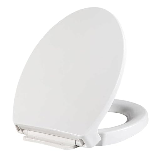 Traditional Elongated SoftClose Toilet Seat Compatible with TOTO SS114/SS115/SS154/SS204/SS224,Toilet Seat Replacement with Bolts,Cotton White