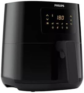 Philips Airfryer L Seria 3000, 4.1 l (0.8Kg), Beztłuszczowa Frytkownica 13-w-1, Do 90% Mniej Tłuszczu Dzięki Technologii Rapid Air, Cyfrowy wyświetlacz, Aplikacja NutriU z Przepisami (HD9252/90)