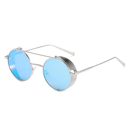 Steampunk Retro Round Sunglasses Men Vintage Punk Frame Sun Glasses Eyewear UV 400