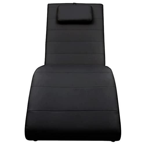 VidaXL Sedia a Sdraio con Cuscino in Pelle