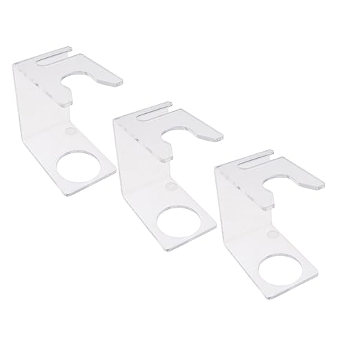 Baluue Razor Stand Holder Set of 3 Sturdy Acrylic Brush Razor Holder Shaving Rack for Travel Dad's Men's Daily Use