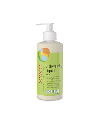 Image of Sonett Organic Dishwashing Liquid Organic 100% Biodegradable Lemon, 10 Fl.Oz (Pack of 6)