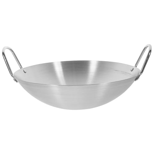 Wok redondo en acero inoxidable para cocina doméstica miniatura 1