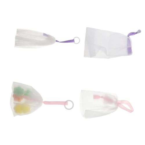 DEARMAMY Bolsa De Malla De Jabón Para Limpieza Facial Soporte Cordón Para Ducha Colores Aleatorios