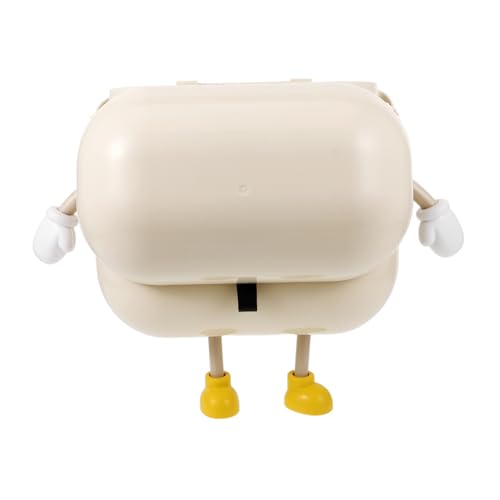 Caneca de basura rectangular beige para cocina