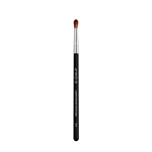 Sigma Beauty Professional E42 Precision Firm Blender Brush – Professional Dense Blending Brush for Cream or Powder Products - Firm Precision Eyeshadow Brush for Small or Hooded Eyes (1 Brush)