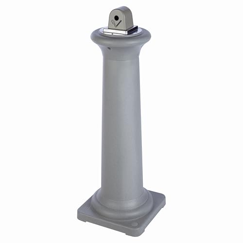 Rubbermaid Commercial Products Groundskeeper Tuscan Smoking Management Station, 38-feet High, Sandstone, Cigarette Butt Receptacle/Disposable, Outdoor Ashtray For Restaurant/Office/Mall