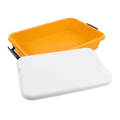 BESPORTBLE Portable Plastic Sandbox with Lid Handheld Sand Tray Storage Box for Indoor Outdoor Use for Crafts Sturdy Material Easy to Clean Ample Space for Organization