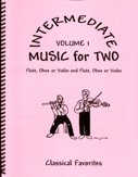 Intermediate Music for Two Vol 1 Flute Oboe Violin recueil partition duo