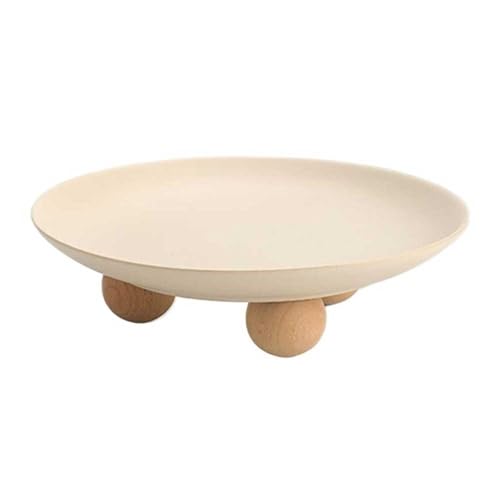 GLigeT Cesta de Frutas Frutero de cerámica, Frutero con Base de trípode, Frutero Circular, Plato de Fruta Moderno for decoración del hogar, Utilizado for encimeras de Cocina Tazón de Frutas