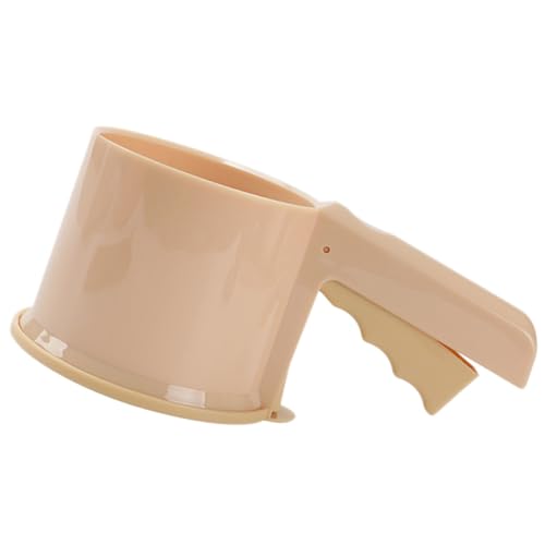 NIYANGLE Cedazo de Harina Manual de Mano en Color Albaricoque, Colador Tamizador Ligero Malla Fina de Acero Inoxidable y Cuerpo de PP, Herramienta Portátil para Repostería y Cocina