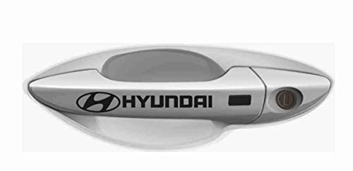 Door Handle Car Stickers Exterior Sports Door Handle Door Logo car Sticker Black Vinyl Decals L x H 8 x 3 (Pack of 4) AR41