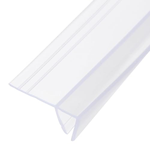 Goma Mampara Ducha,Junta Mampara Ducha, Adecuado para Vierteaguas Mampara Baño Puerta de 6mm,8mm,10mm,12mm de Espesor,Perfil de Mampara para Cristal Recto y Curvado,Fácil Instalar (F,10mm,100cm)