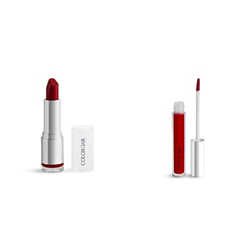 Image of Colorbar Velvet Matte Lipstick, Hot Hot Hot, 4.2g & Sindoor, Red, 3.8ml