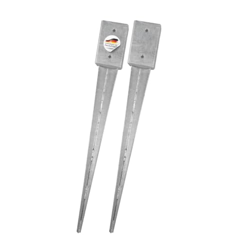 SunnyDeals Einschlaghülsen für Pfosten 12x12 cm | 2er Set Bodeneinschlaganker verzinkt | Einschlaghülsen ca. 121x121x750 mm | Bodenanker für Kantholzpfosten ohne Betonieren SunnyDeals Einschlaghülsen für Pfosten 12x12 cm | 2er Set Bodeneinschlaganker verzinkt | Einschlaghülsen ca. 121x121x750 mm | Bodenanker für Kantholzpfosten ohne Betonieren