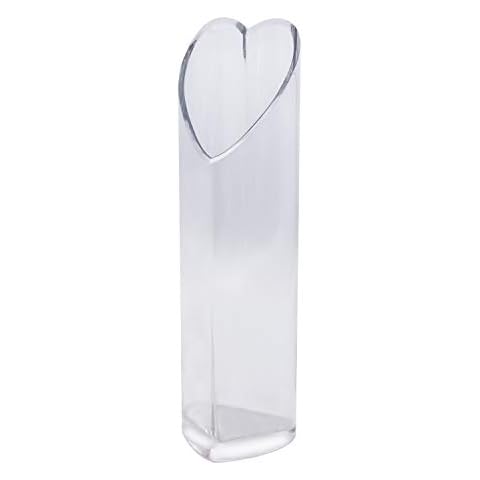 Royal Imports Clear Heart-Shaped Flower Glass Vase Cover