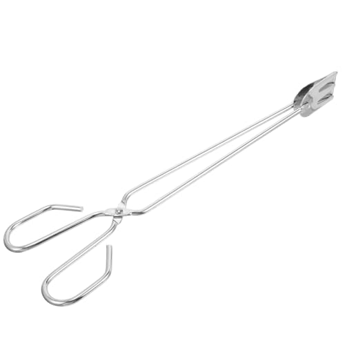 Hemobllo Pinzas para Carbón al Aire Herramienta Resistente para Camping Barbacoa y Chimenea Diseño Ergonómico para Manejar Leña y Carbón con Seguridad