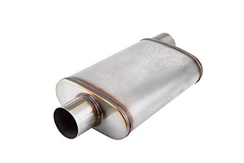 Floshine Universal Stainless Muffler,3 Inch Inlet/3 Inch Outlet,Straight-Through Performance Muffler Exhaust Fh1229 #TOP19