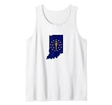 Indiana Flag Keepsake Souvenir Indianapolis Capital of State Camiseta sin Mangas