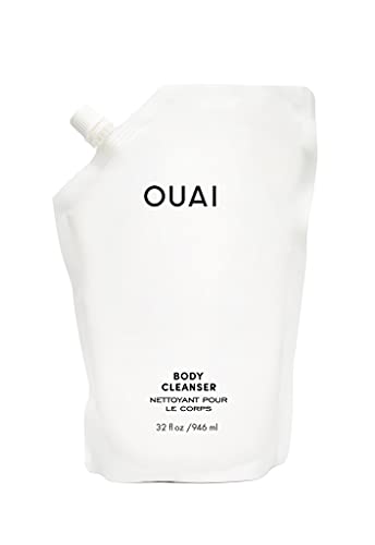 OUAI Body Cleanser Refill Pouch. Nurture, Balance and Soften Skin. Made with Jojoba Seed, Rose Hip Oil to Hydrate Skin. Free from Parabens, Sulfates SLS and SLES and Phthalates. (32 oz)