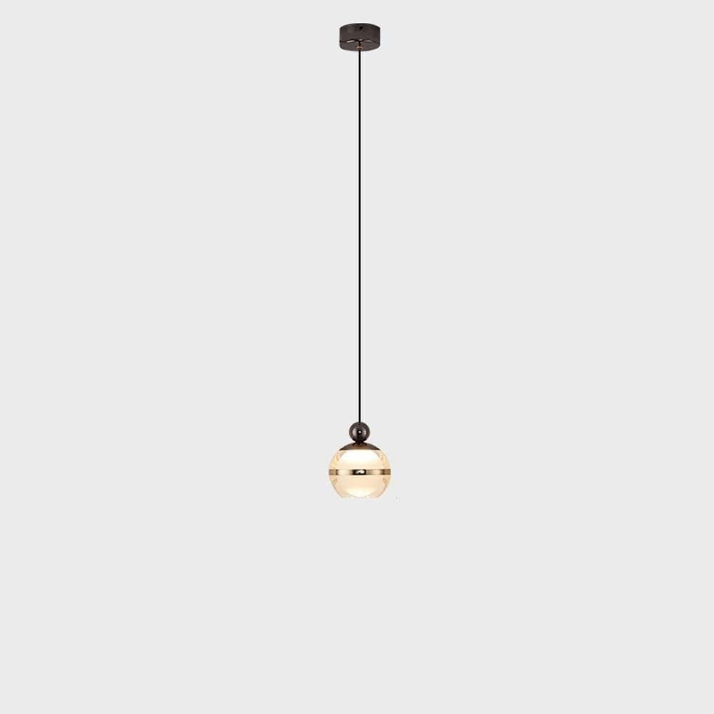 KXEcoLife Modern Simple Acrylic Spherical Chandelier,Creative Luxury Pendant Light,Decoration Dimmable Iron Hanging Light,Indoor Adjustable Height