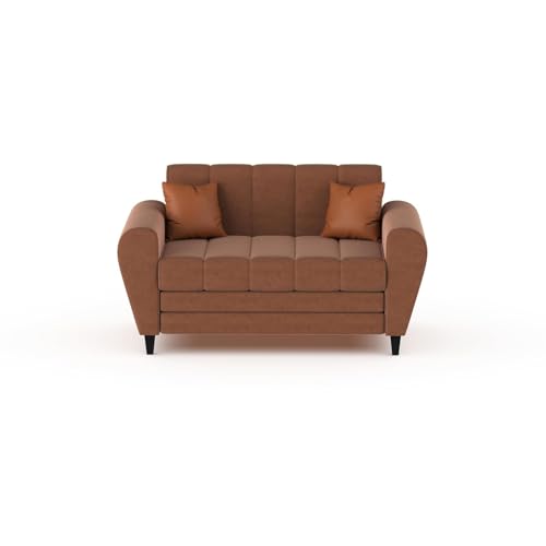 Image of Torque - Bali Premium Fabric 3+2 Seater Sofa Set for Living Room (Brown) | Comfortable 5 Seater Sofa with 2 Cushions for Bedroom Hall Festival Gift | 1 Year Warranty