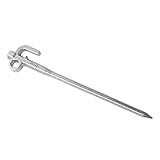 Cabilock Zelt Stakes 20Cm Edelstahl Zelt Nagel Leuchtende Heringe Garten Stakes Camping Heringe für Pitching Camping Zelt Vordächer (Silber)