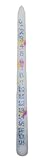 Birthday Countdown Candle - Multi Color - 1-18 Years 10 inches Tall - Skinny Taper Candle