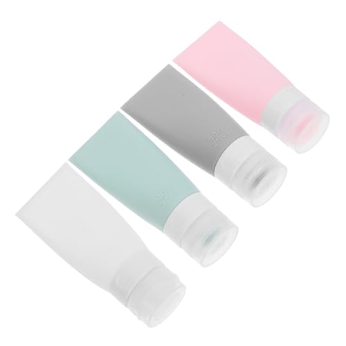 Gatuida 4Piezas Viaje de Silicona Contenedores Recargables para Champú y Loción Kit Portátil