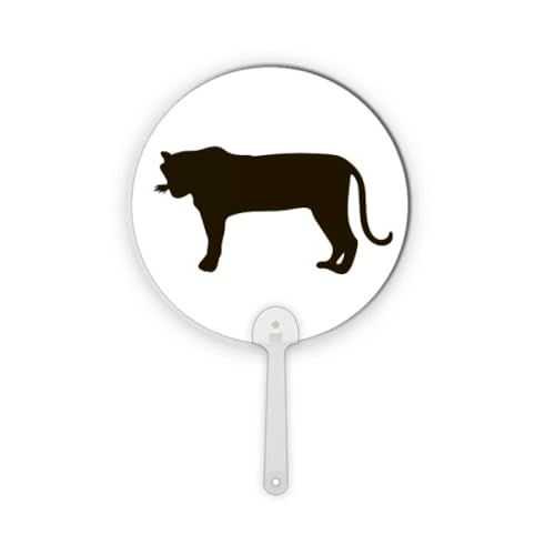 Éventail rond en plastique tigre noir résistant à l'eau et rigide
