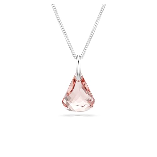 Swarovski Lunar drop pendant, Pink, Rose gold-tone finish