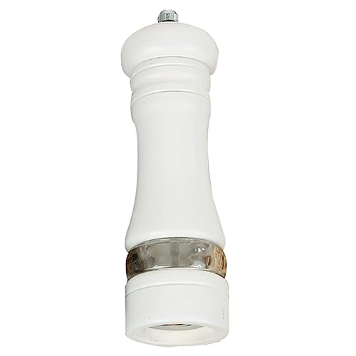 COLLBATH Sea Salt Grinder Pepper Shaker Salt Grinder Refillable Manual Salt Grinder Refillable Salt Grinder Refillable Salt Mills Salt Shakers with Rotor Kitchen Pepper Grinder White Wood